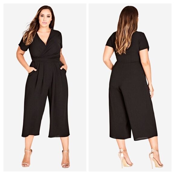 City Chic Black Asplice Jumpsuit Size XXL/24 - Picture 1 of 12